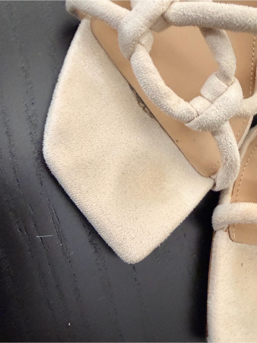 H&M Cream Knot-Strap Heeled Sandals kitten heels Size 8 - Picture 11 of 11